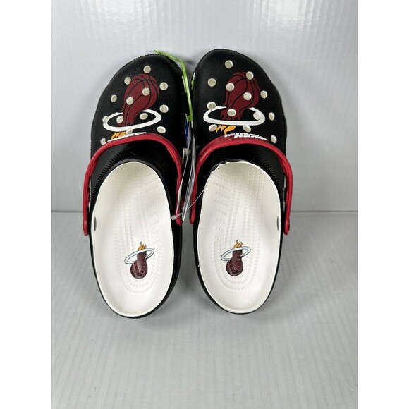 Crocs NBA Miami Heat Classic Clogs Mens Size 10 208861-001 Basketball NEW - Picture 5 of 7